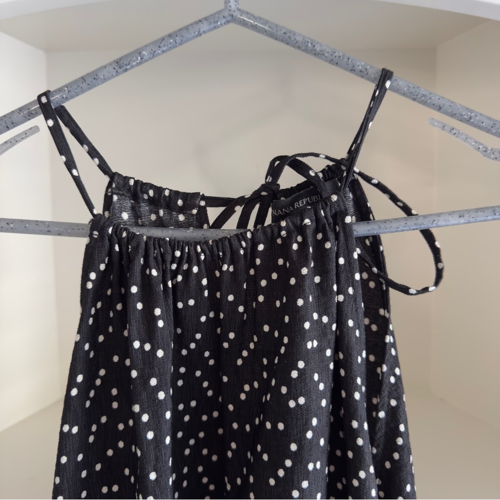 Banana Republic Black and White Polka Dot Midi Dress - Picture 4 of 7
